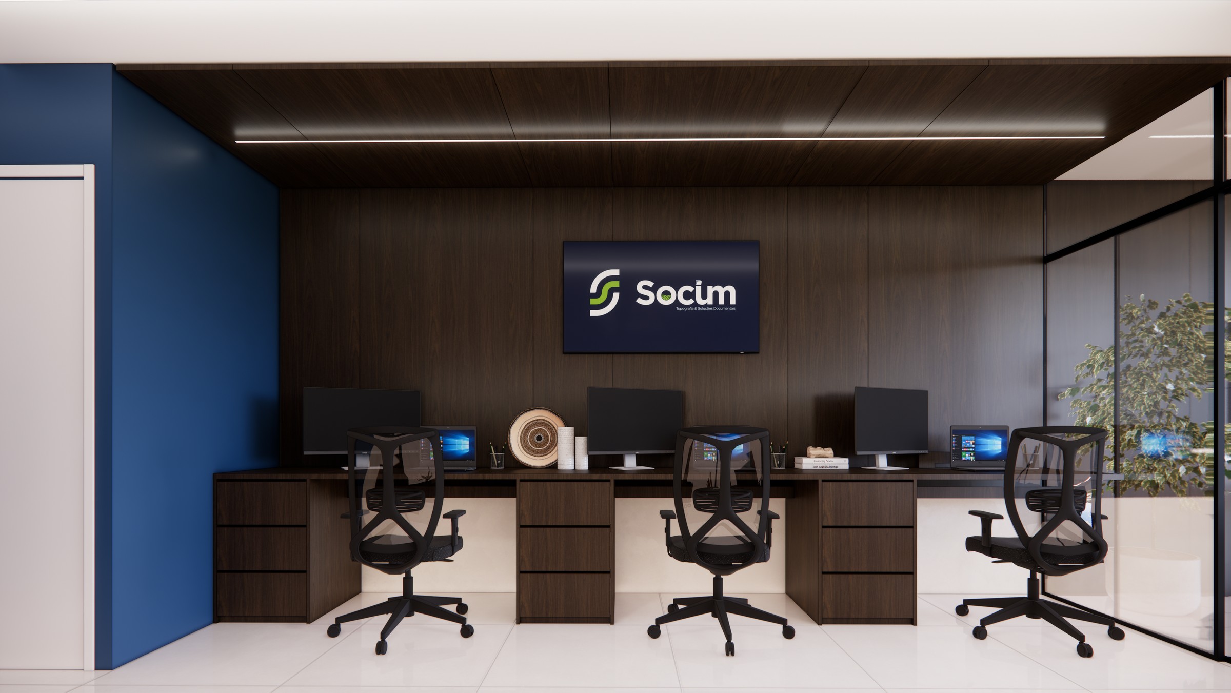ESCRITÓRIO SOCIUM, estações de trabalho